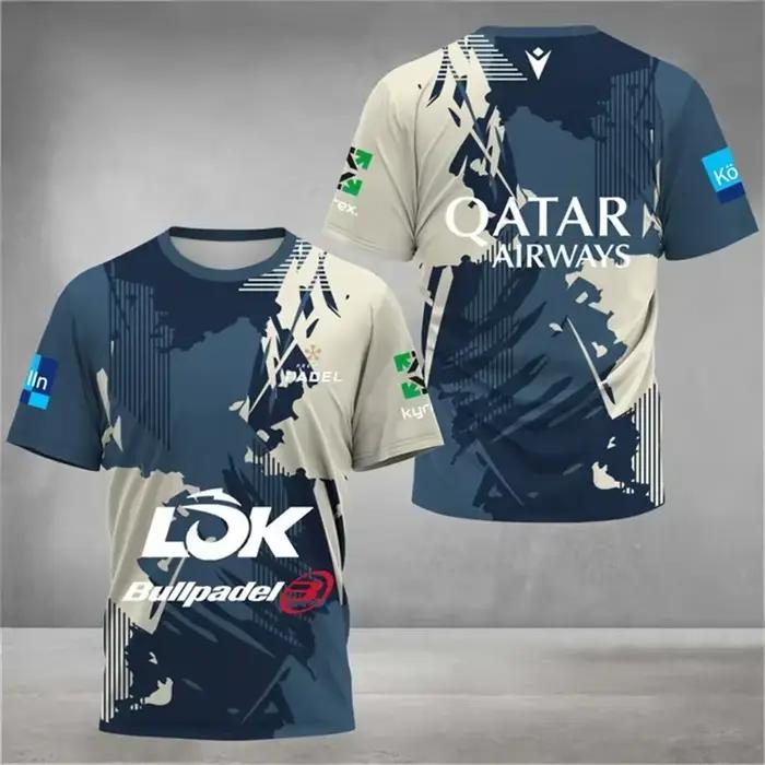 Nouveau T-shirt de tennis pour homme à séchage rapide, vêtement de padel ample d'été, T-shirts de badminton et de course en plein air, haut de sport à manches courtes