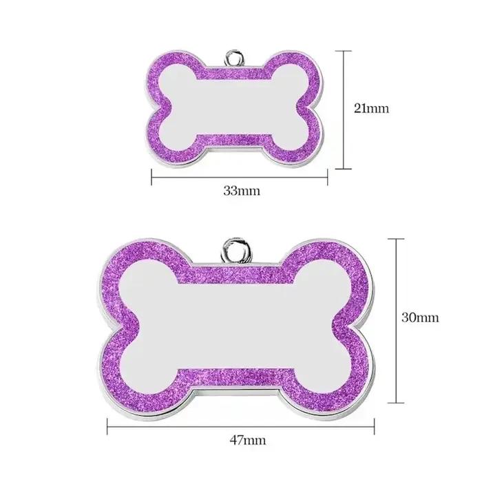 Étiquette d'identification Double face personnalisée pour chien et chat