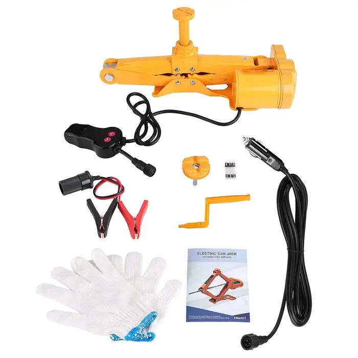 Cric électrique pour voiture levage 3 tonnes 12V DC pour SUV van garage urgence utilisation facile et sécuritaire