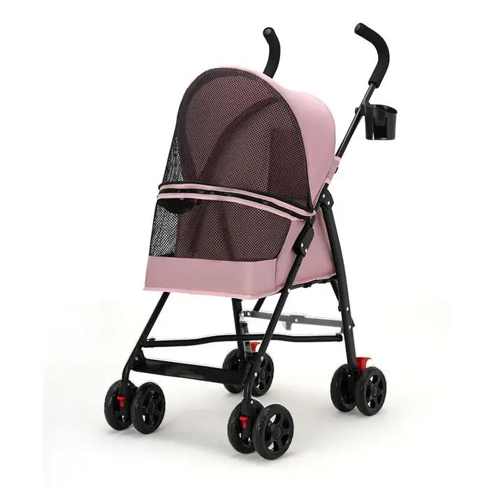 Poussette pour animaux de compagnie, poussette pour chat et chien, poussette pour chat Teddy Bear pour activités de plein air, légère et pliable, petite poussette pour chien
