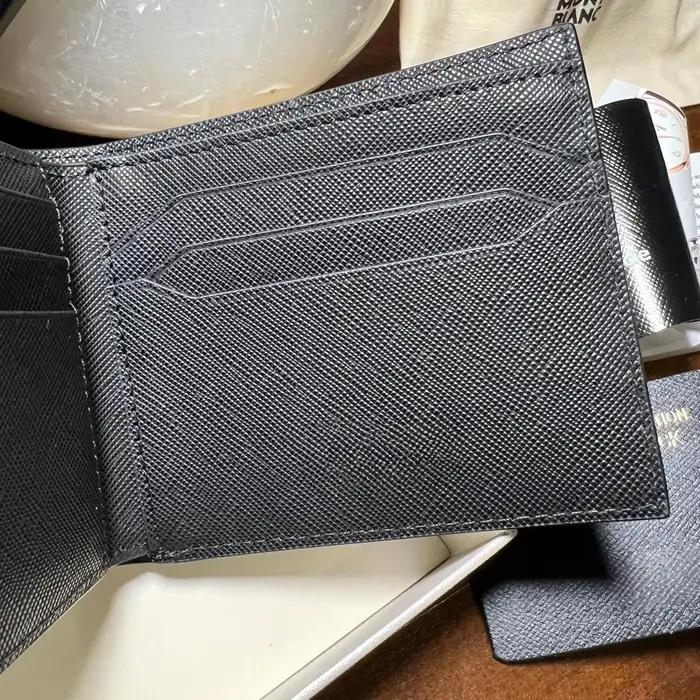 130318 # Portefeuille artisanal de luxe en cuir, collection 4810 Westside, porte-cartes, pince à bil