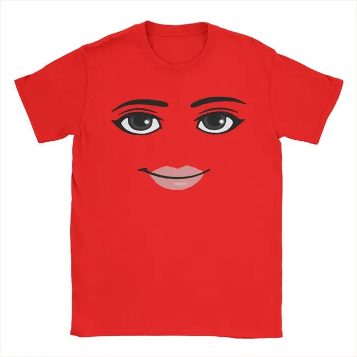 Col rond manches courtes vêtements été nouveauté Harajuku Streetwear Robot Robloxs femme visage jeu t-shirt