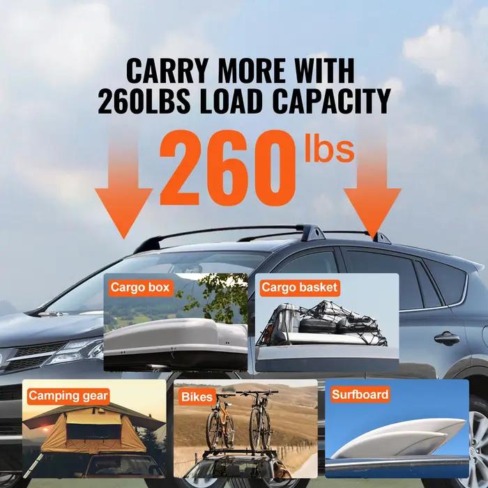 SucceBuy Barres transversales pour galerie de toit compatibles avec Toyota RAV4 2019-2023 Barres tra