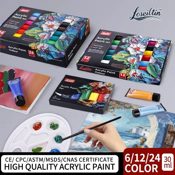 Peinture acrylique pour peinture murale, 30ml, imperméable et résistante au soleil, matériaux de peinture pour étudiants en Art, Textile, Graffiti de bricolage