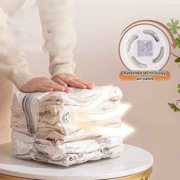 Aucune pompe requise sac de Compression sous vide pour ranger les vêtements sacs emballés vides organisateur de rangement accessoires de voyage