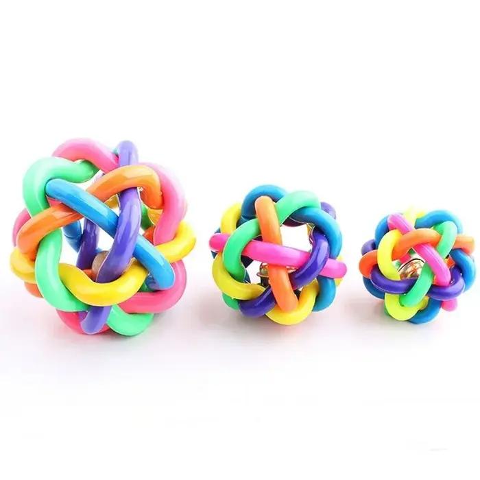 Animal de compagnie chien chiot chat coloré formation balle à mâcher produits pour animaux