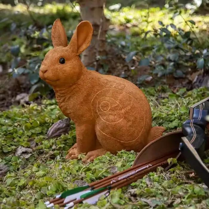 Cible tir à l'arc 3D lapin Animal Shooter - Cible auto-cicatrisante PU avec piquets pour entraînement chasse