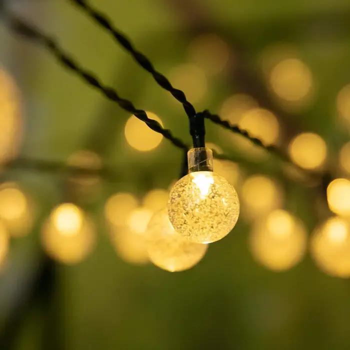 Guirxiété Lumineuse Solaire en Clip pour Décoration Extérieure, 200 LED, Étanche, Feston, Lumière Dé