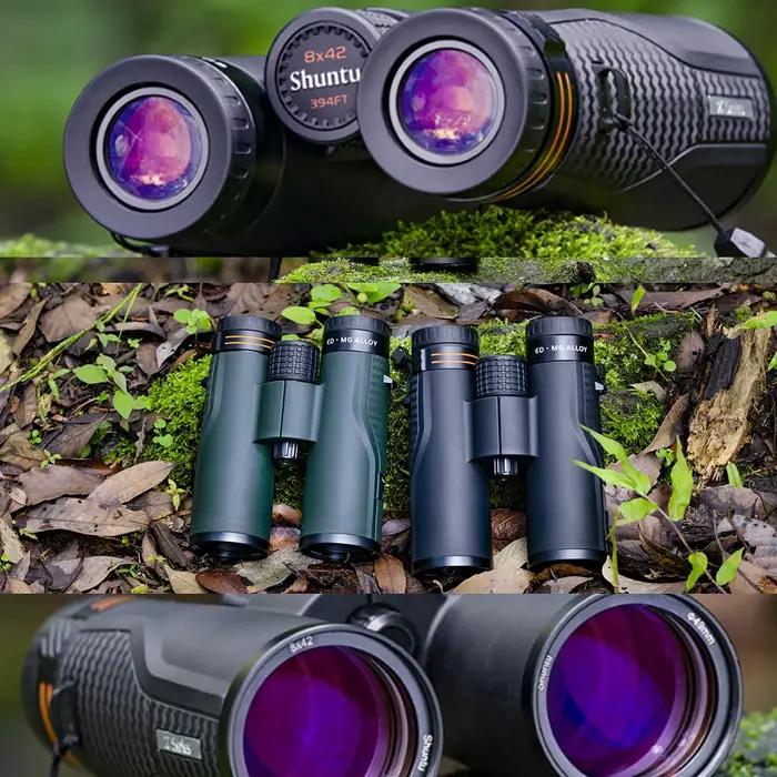 Jumelles Shuntu 8x42 10x42 haute luminosité - Légères pour observation oiseaux et randonnée