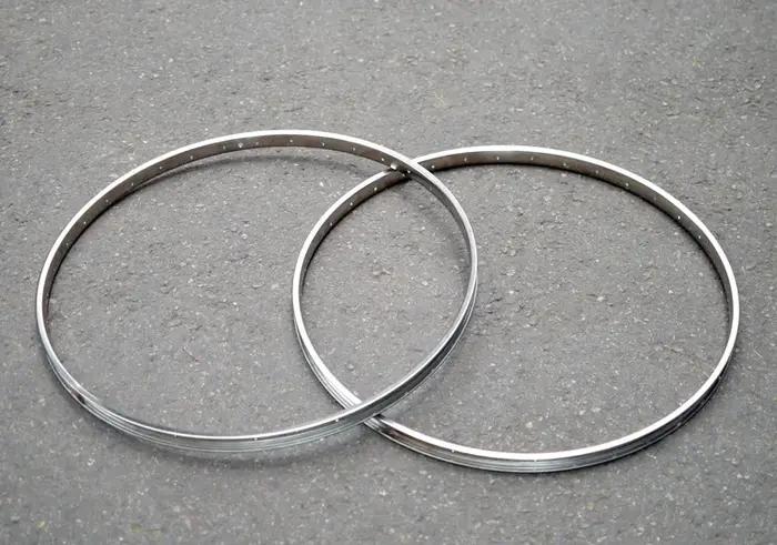 Jante de vélo de route en acier inoxydable 26 pouces, accessoires de roue de vélo Vintage 1-3/8 36 t
