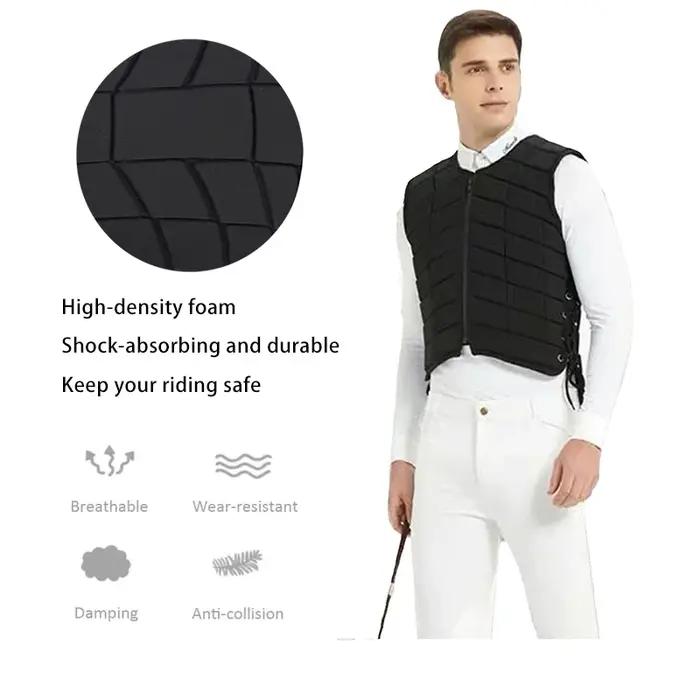 Gilet d'équitation pour cavalier, gilet de sécurité équestre pour rongeur, équipement de protection unisexe pour adultes et enfants, protection du corps pour cavalier