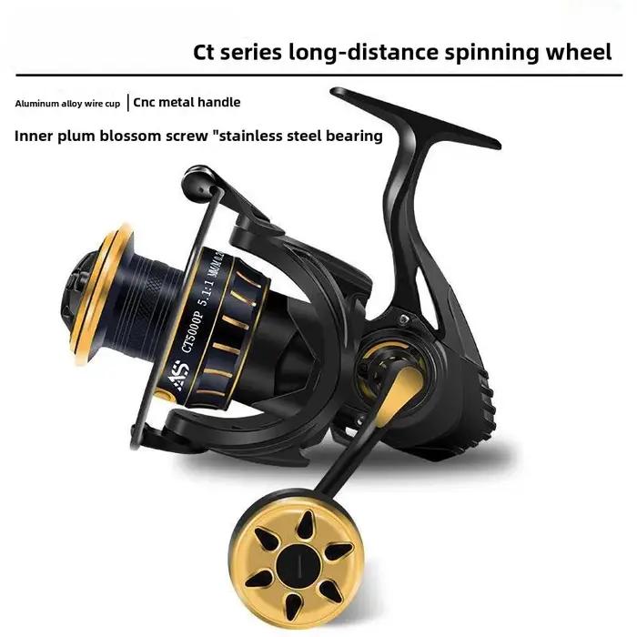 Hunter et pêche roi microobjet roue rotative entièrement en métal Taurus CT lancer lointain goutte d'eau
