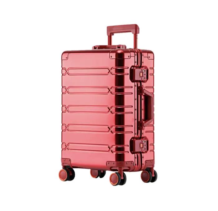 Ensemble de bagages durables de grande capacité, valise en aluminium pour femmes et filles, bagage à