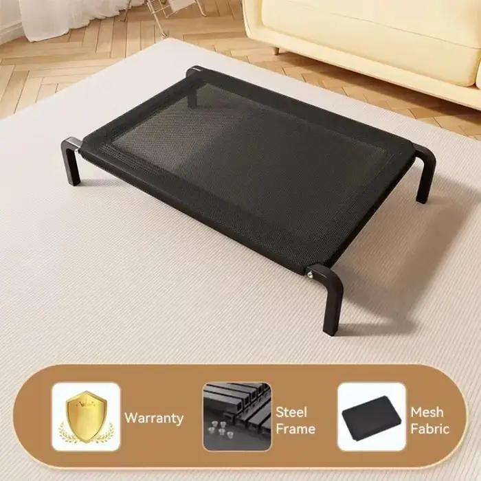Lit pliable pour chien ombragé toutes saisons design militaire confortable pour grands et petits chiens camping occasionnels
