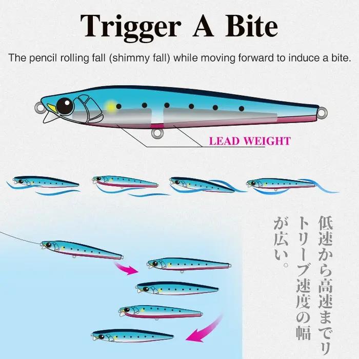 TSURINOYA crayon coulant à lèvres courtes AIRAZOR 85S 105S leurre de pêche au lancer Ultra longue 85