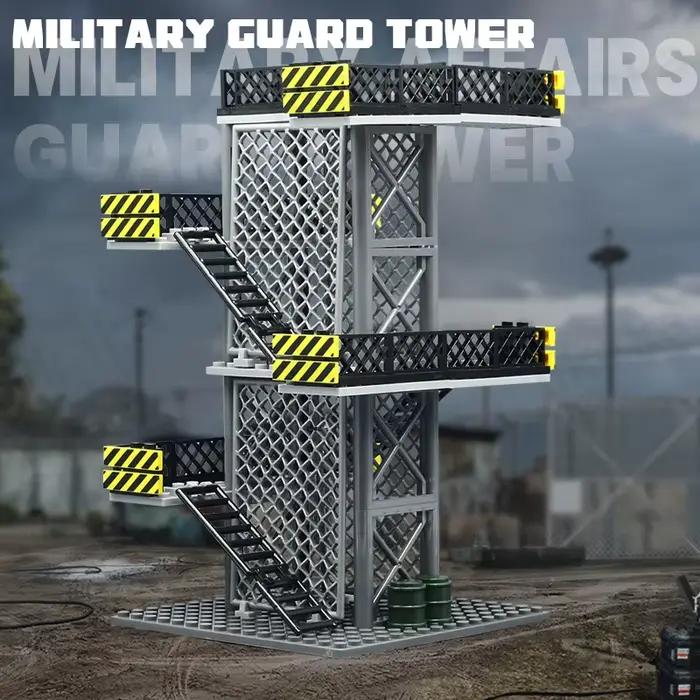 Blocs de Construction Militaire Tour de Garde Compatible avec Lego Jouets pour Enfants Occasions Spéciales Créativité Manuelle Jeu Stratégique