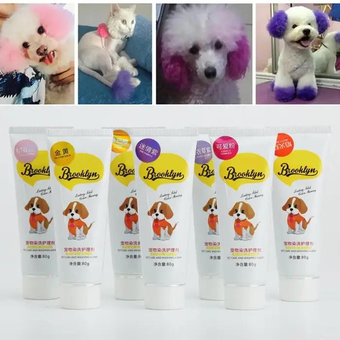 Crème de teinture semi-permanente pour animaux de compagnie haute pigmentation colorée brillante pour chiens et chats occasions spéciales embellissement personnel