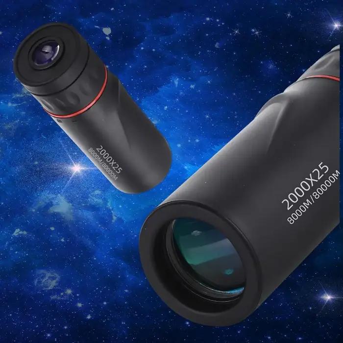 Monoculaire HD 2000x25 Mini Portable Télescope Smartphone Camping Chasse Observation Oiseaux Occasions Spéciales