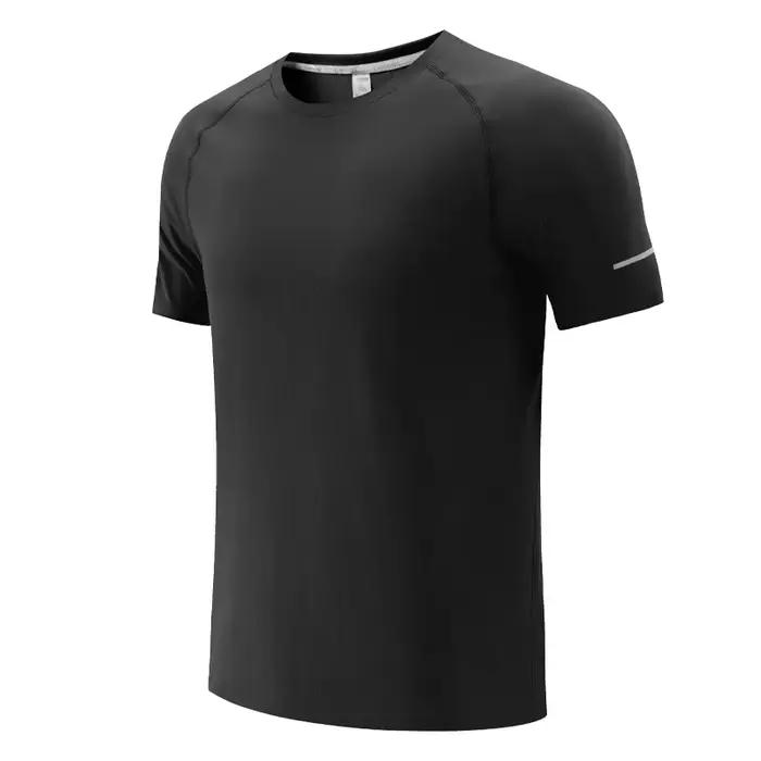 T-shirt de Sport pour Hommes Patchwork Multicolore Respirant et à Séchage Rapide pour Course et Loisirs