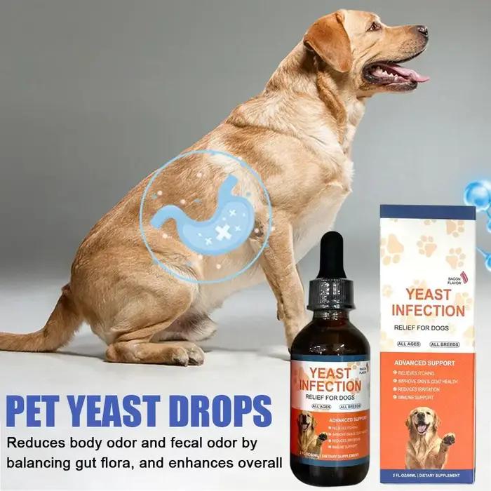 Gouttes de levure pour animaux de compagnie 60 ml pour la santé digestive
