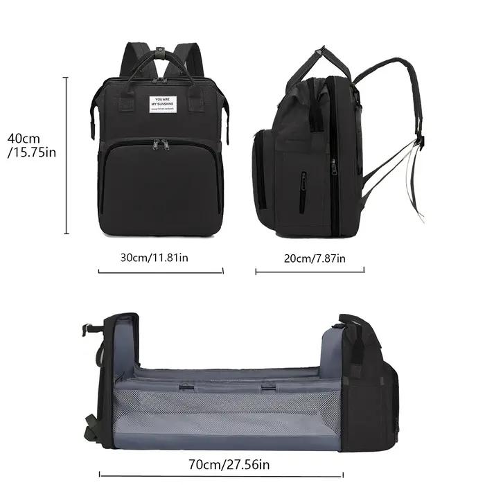 Sac à dos maman pliant léger portable capacité grande sacs couches fermeture éclair occassions spéciales enfants