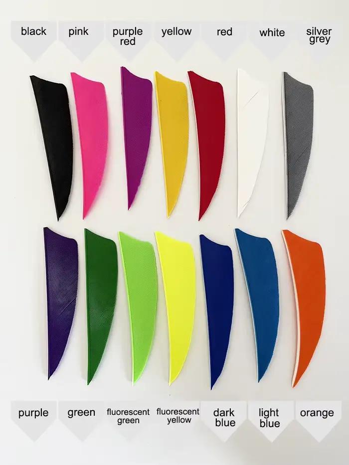 100 pièces hi-q 3 pouces dinde flèche plumes bouclier coupe chasse tir à l'arc Fletching pour arc Fletches accessoires RW