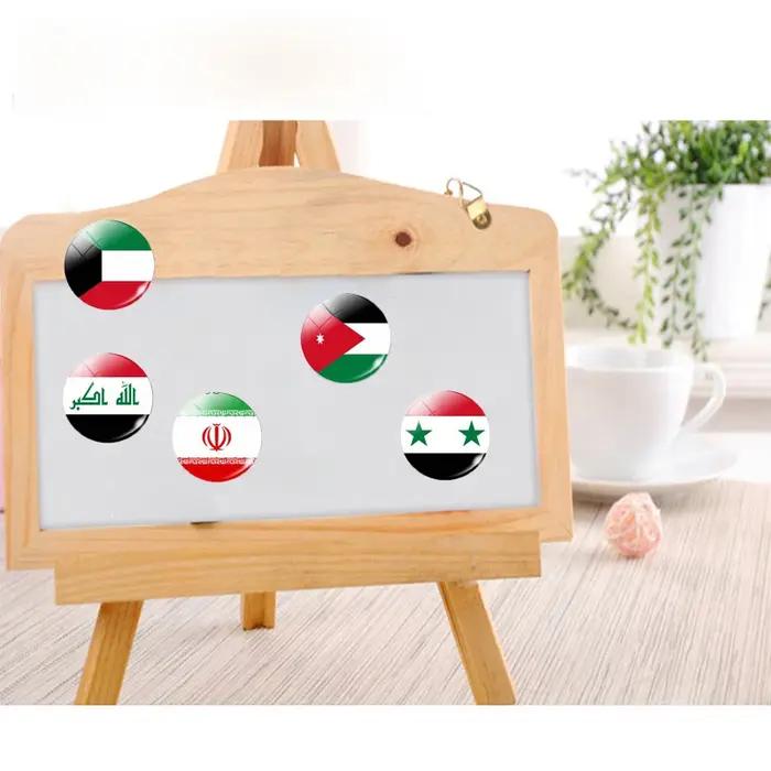 Drapeau National d'israël 30 MM aimant de réfrigérateur Souvenir pays d'asie occidentale dôme en verre autocollants