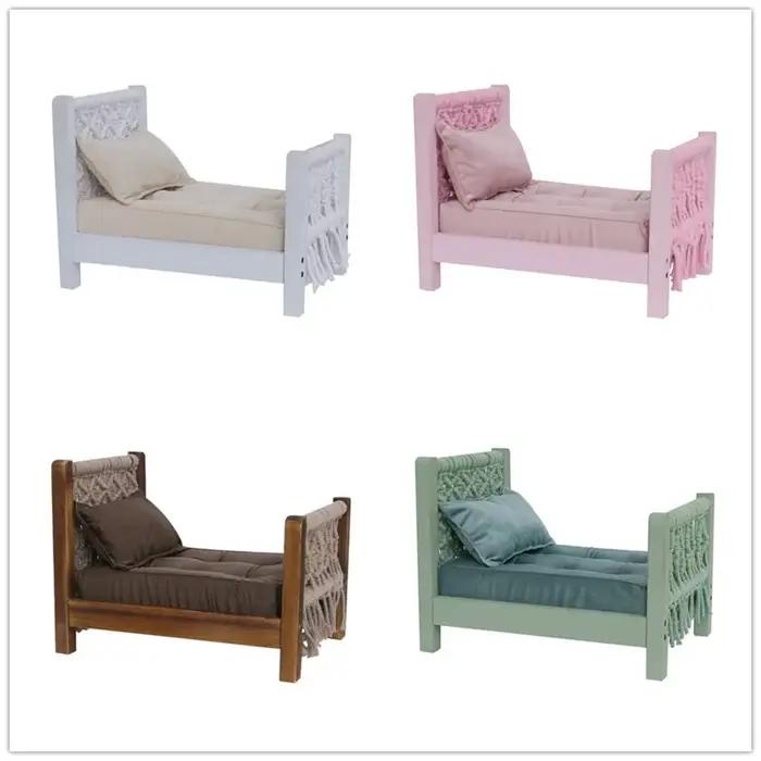 Accessoires de photographie pour nouveau-nés, Mini coussin de matelas pour lit de bébé, panier, chai