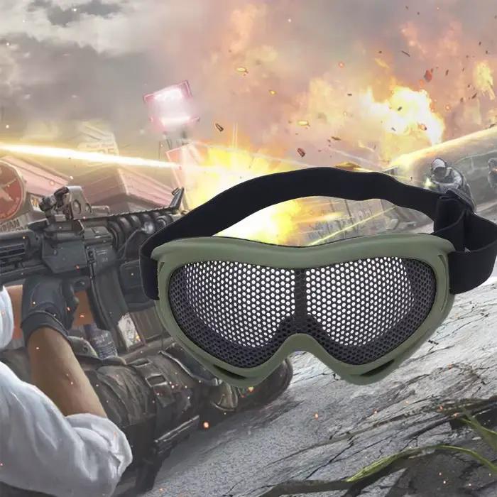 Lunettes tactiques militaires de tir, lunettes de soleil de l'armée Airsoft Paintball moto coupe-vent Protection des yeux lunettes de jeu de guerre