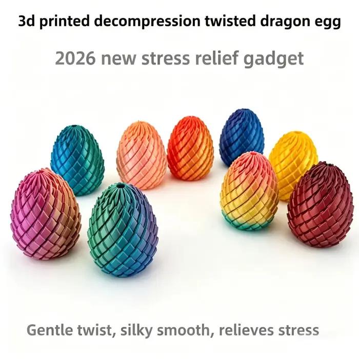 Modèle d'oeuf de dragon imprimé en 3D anti-stress décoratif pour bureau occasion spéciale création imaginative