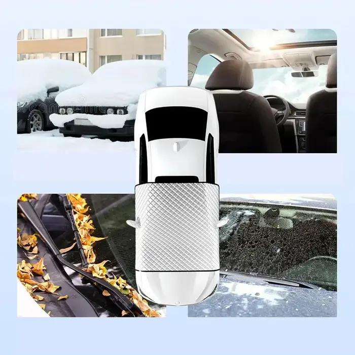 Couverture de pare-brise de voiture magnétique hiver glace neige poussière givre garde UV protecteur