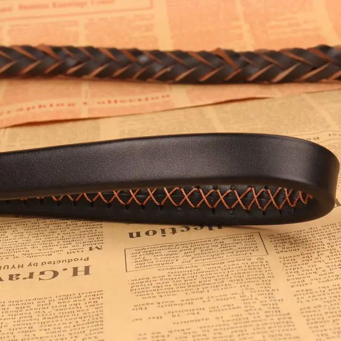 Laisse en cuir véritable tressée robuste pour chiens grandes tailles entraînement promenade balade occasions spéciales chien de compagnie chien de grande taille chien de berger bulldog labrador golden retriever
