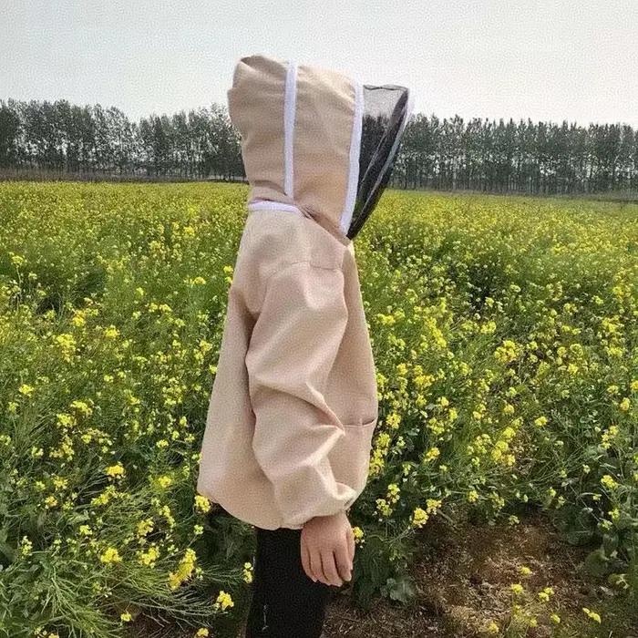 Chapeau respirant en maille avec fermeture éclair, vêtements anti-équation, poignets élastiques demi-corps, vêtements de protection contre les abeilles, matériau anti-déchirure, anti-piqûre