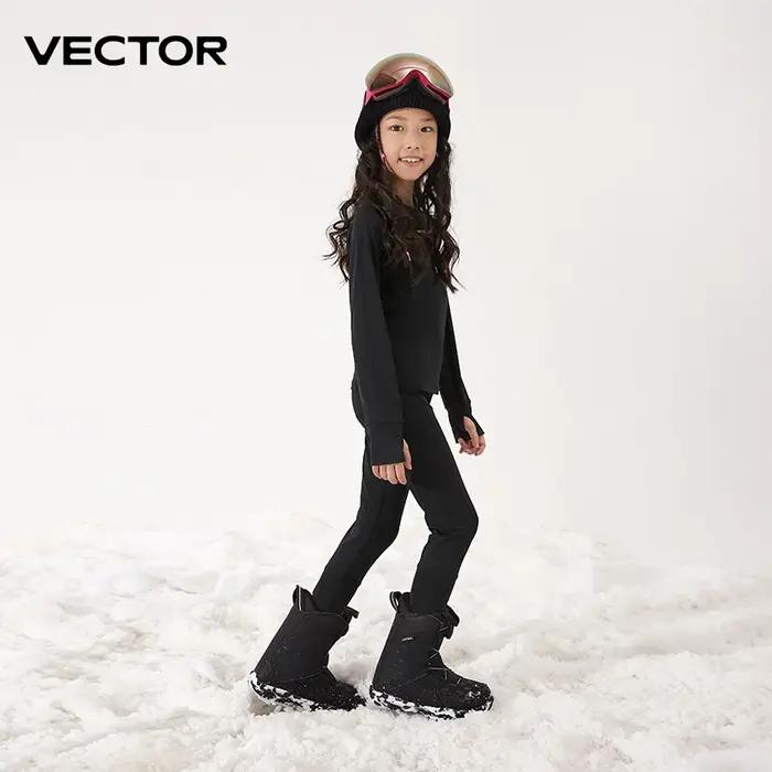 VECTOR enfants Ultra doux hiver séchage rapide Base superposition ensemble microfibre polaire sous-v