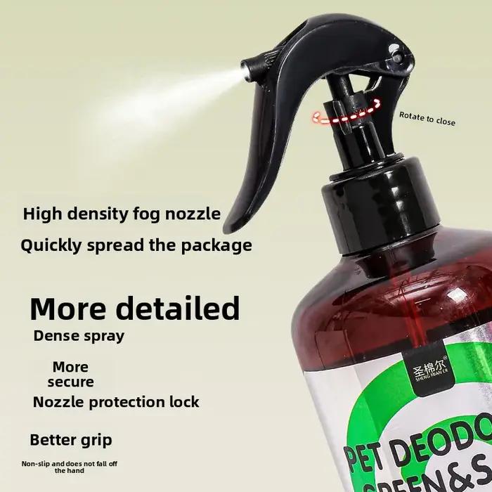 Spray désodorisant pour animaux de compagnie, spray désodorisant pour toilettes intérieures, spray désodorisant pour l'odeur d'urine de chien et spray pour litière pour chat