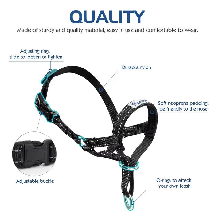 Muselière pour chien en nylon réfléchissant anti-aboiement boucle réglable pour promenades sécurisées et visibilité nocturne chiens de petite et moyenne taille occasions spéciales