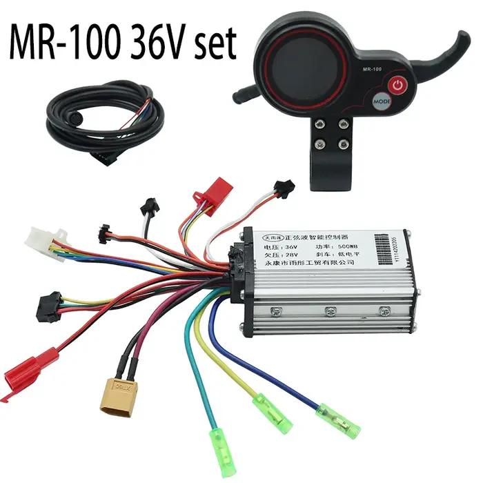 Kit de tableau de bord MR-100 36V 500W pour scooter électrique avec affichage LCD élégant et moderne pour homme et femme pour des sorties quotidiennes et des voyages d'affaires