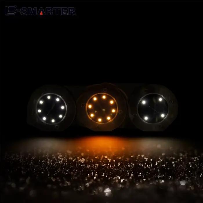4 pièces lampadaire LED solaire 4LED/8LED lumière extérieure de pelouse lampes souterraines imperméa