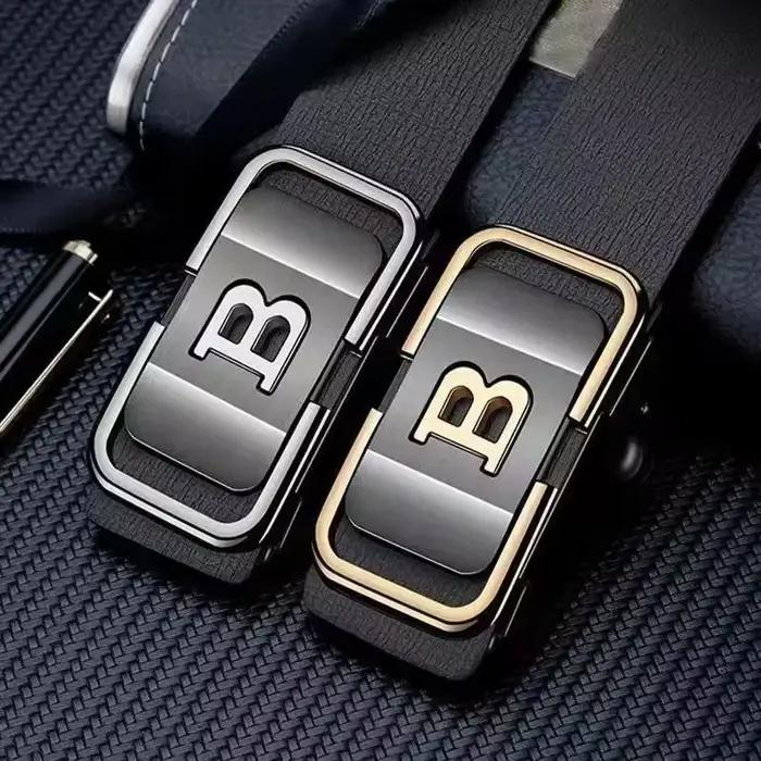 Ceinture pour hommes d'affaires de mode véritable marque de luxe ceinture boucle en métal ceinture e