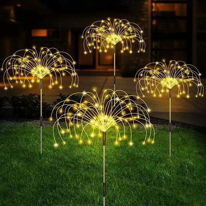 LED feu d'artifice solaire lampe extérieure jardin décor voie fée lumières étanche noël cour balcon Patio pelouse lumièr