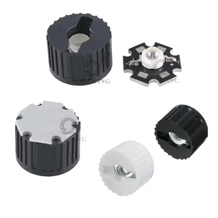 50 jeux de lentilles LED haute puissance 1W 3W 5W, lentilles PMMA 20MM avec support 5 15 25 30 45 60