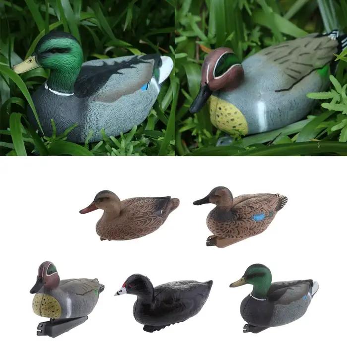 Lot de 5 leurres canards flottants pour chasse - répulsif oiseaux décor jardin sculpture