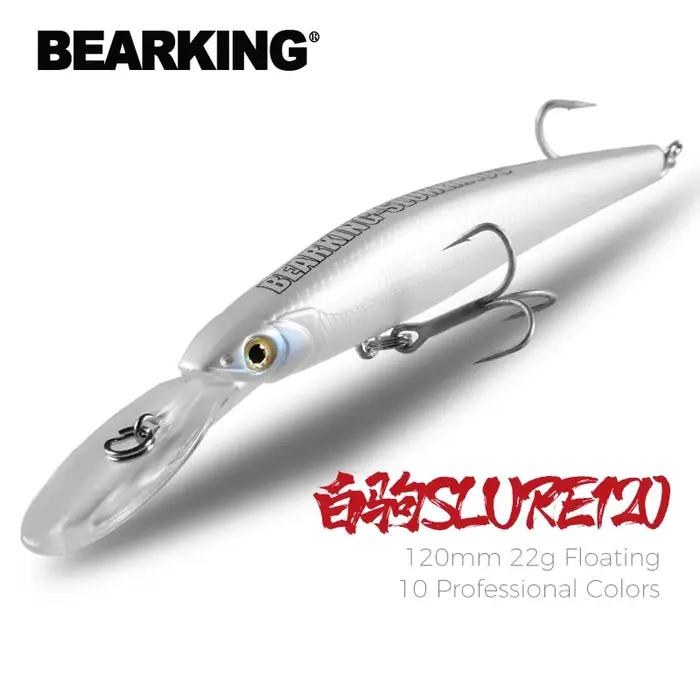 BEARKING Top appâts durs leurres de pêche 120mm 22g longue coulée vairon Wobblers profondeur de plon