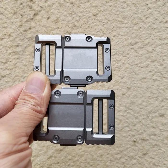 EDCTitanium-Ceinture DulWaist en alliage pour homme, ceinture extérieure d'alpinisme, poignées rapid