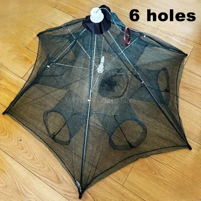 Filet de lancer pliable en monofilament hexagonal pour pêche de petites tailles poissons écrevisses crevettes et autres trésors aquatiques occasions spéciales