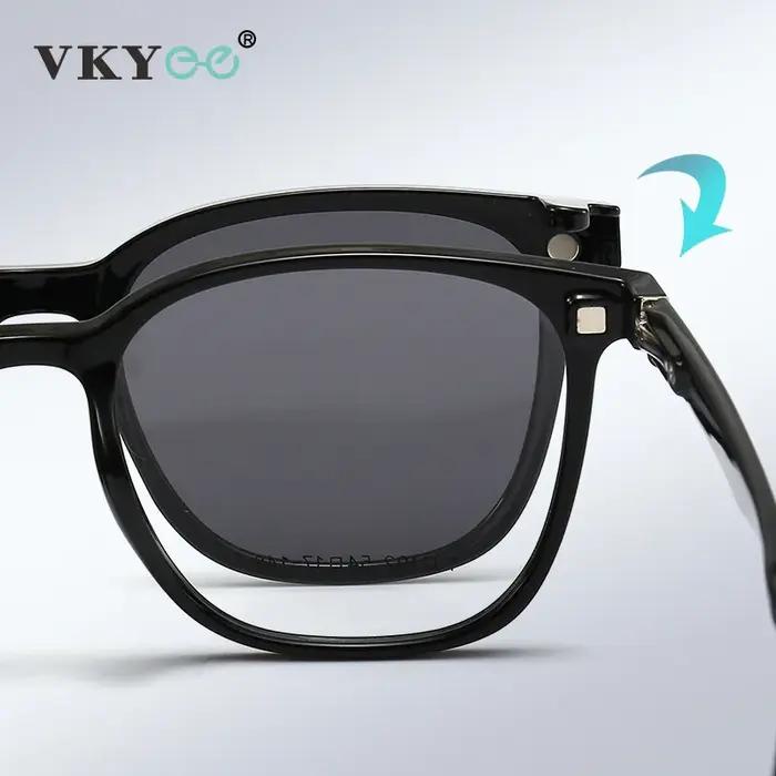 VICKY Flip-Up polarisé magnétique Clip-On lunettes de Prescription personnalisées femmes TR90 Vision