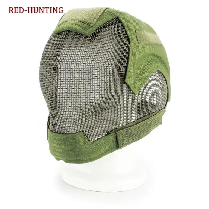 Masque Airsoft masque complet masque de protection en maille d'acier de jeu de guerre