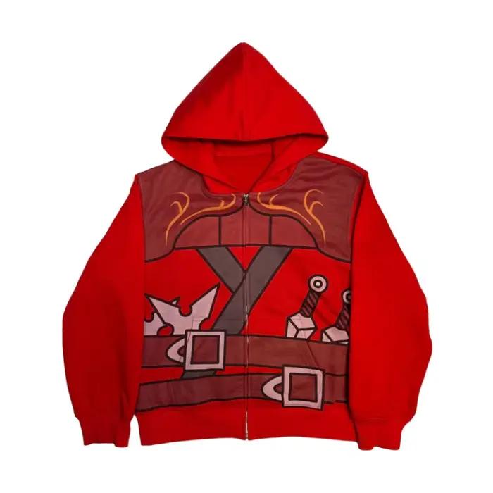 Sweat à capuche Ninja polyesters style décontracté pour hommes quatre saisons anime cosplay harajuku街道日常穿搭