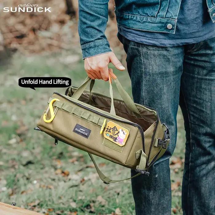 Sac de rangement d'outils en option, 3 couleurs, sac de rangement d'outils de camping ouvert, 1 pièc