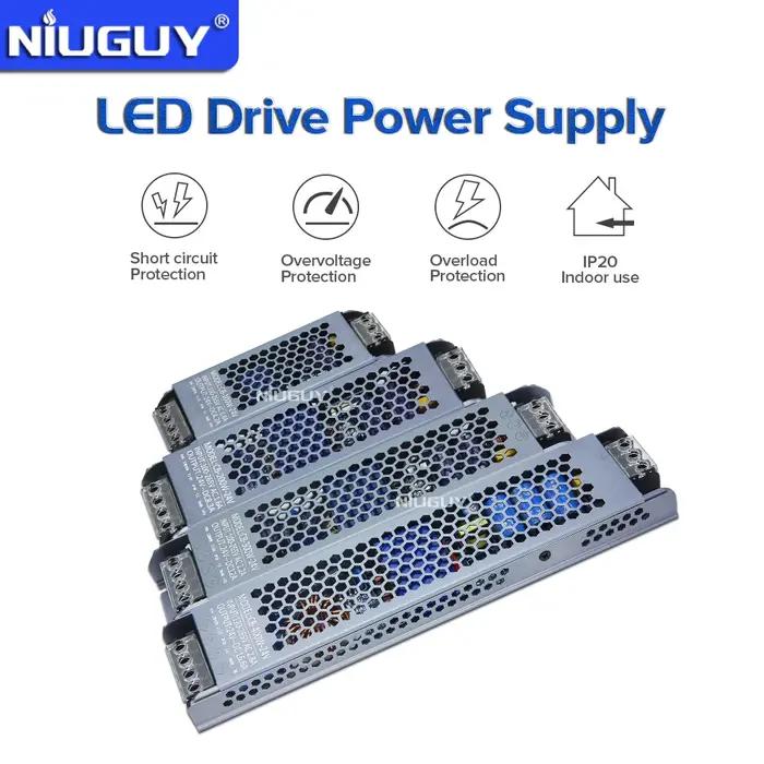 Transformateur d'éclairage LED ultramince de haute qualité, alimentation électrique de 36W, 60W, 100